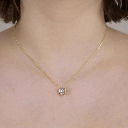 Kettenanhänger Gold Anhänger Zirkonia massiv 375 - 9 Karat Gold