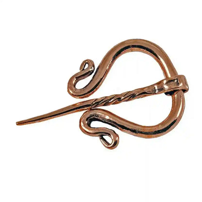 kleine Gewand-Fibel Bronze 45x28mm