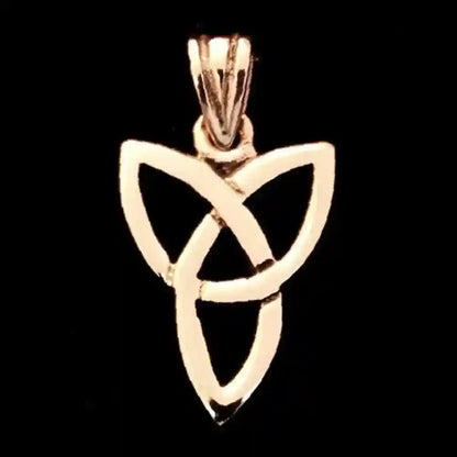 Kleiner Bronzeanhänger Celtic Dreifaltigkeit Schmuck - Keltische Knoten - 21x11mm