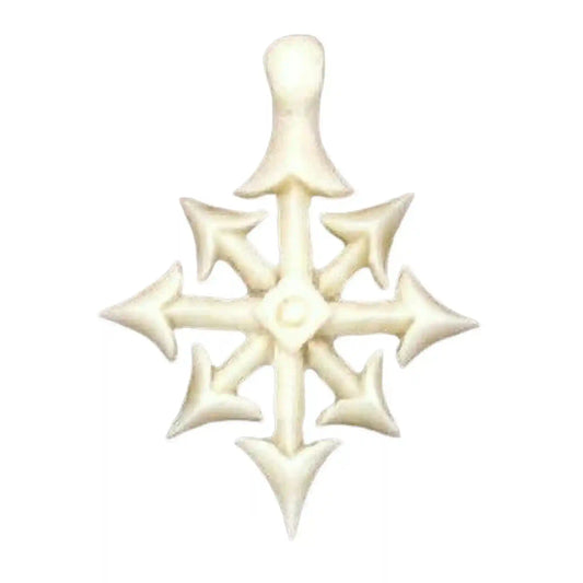 Knochen Chaos Stern Anhänger Schmuck 35x29mm