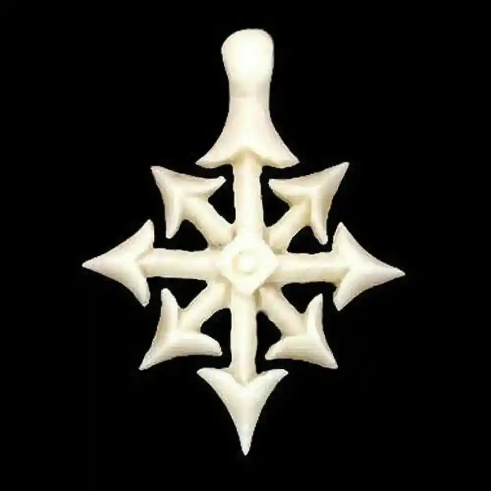 Knochen Chaos Stern Anhänger Schmuck 35x29mm