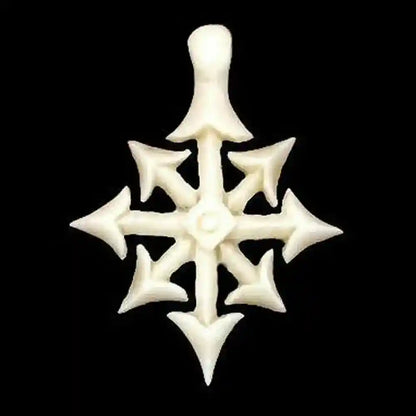 Knochen Chaos Stern Anhänger Schmuck 35x29mm