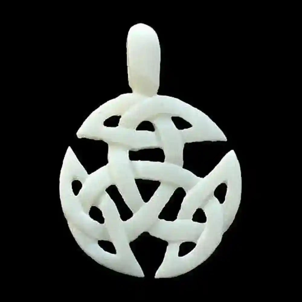 Knochen Offene-Dreifalt Anhänger Schmuck - Dreifalt - 36x26mm