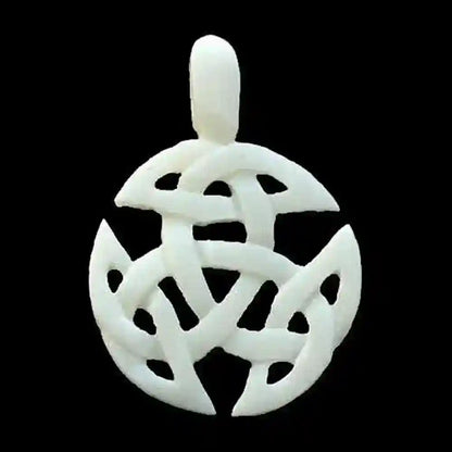 Knochen Offene-Dreifalt Anhänger Schmuck - Dreifalt - 36x26mm