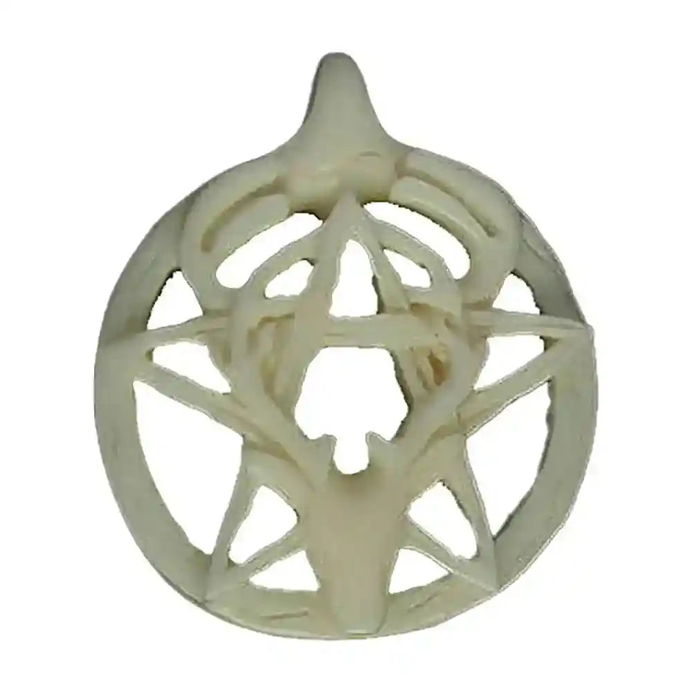 Knochen Pentagramm und Hirsch Anhänger Schmuck - Pentagramm - 27x31mm