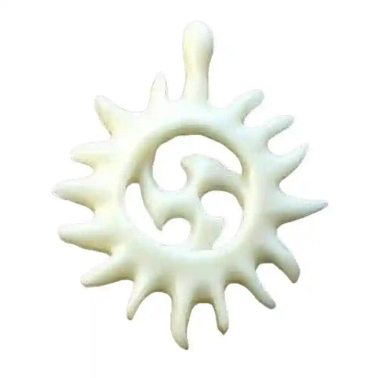 Knochen Sonnen-Triskel Anhänger Schmuck - Sonne , Triskel - 30x22mm