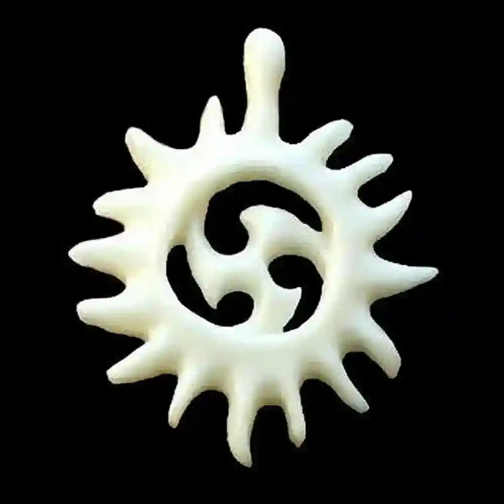 Knochen Sonnen-Triskel Anhänger Schmuck - Sonne , Triskel - 30x22mm