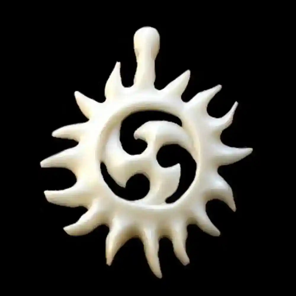 Knochen Sonnen-Triskel Anhänger Schmuck Sonne Vikings - Firma Holzenplotz - Silberketten-Goldketten.de 
