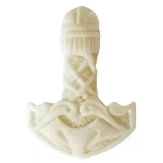 Knochen Viking-Hammer Anhänger Schmuck - Thorhammer - 33x28mm