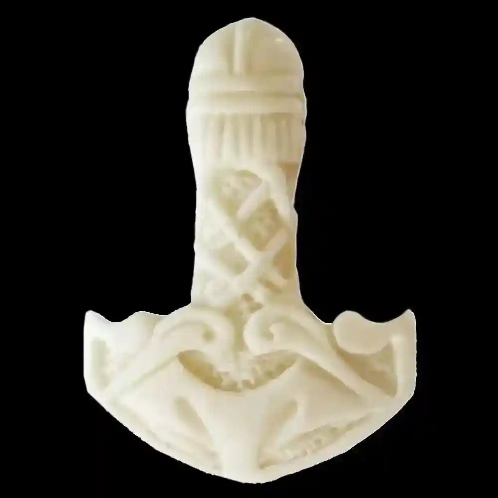 Knochen Viking-Hammer Anhänger Schmuck - Thorhammer - 33x28mm