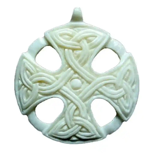 Knochenanhänger Keltisches Erdsymbol  Anhänger  35x32mm