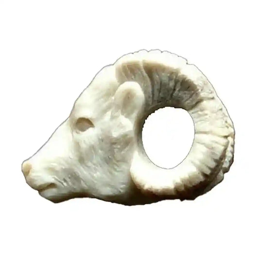 Knochenanhänger Widderkopf Anhänger Schmuck - Sonstige Tiere - 10x22mm - Firma Holzenplotz - Silberketten-Goldketten.de 