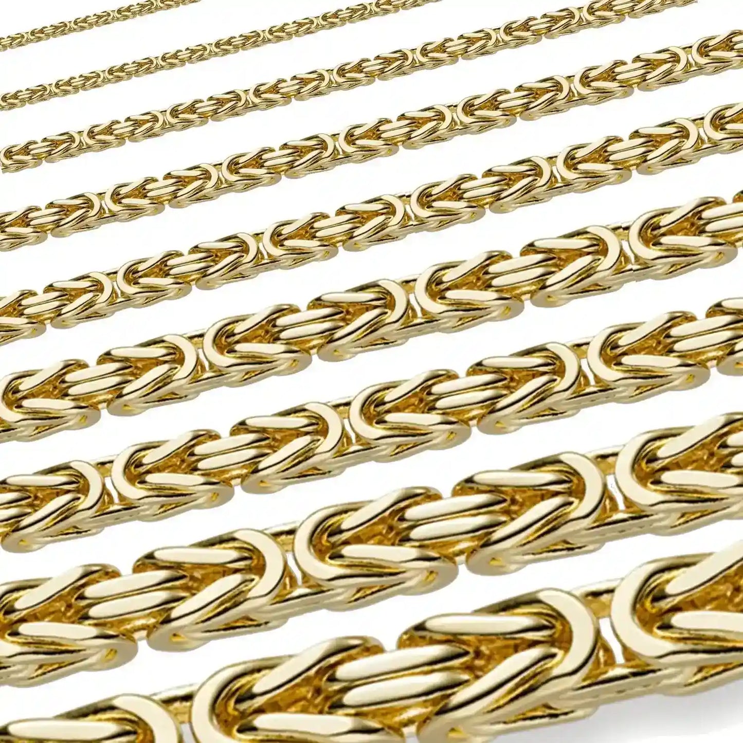 Königskette Halskette  333, 585 oder 750 Karat Gold Auswahl