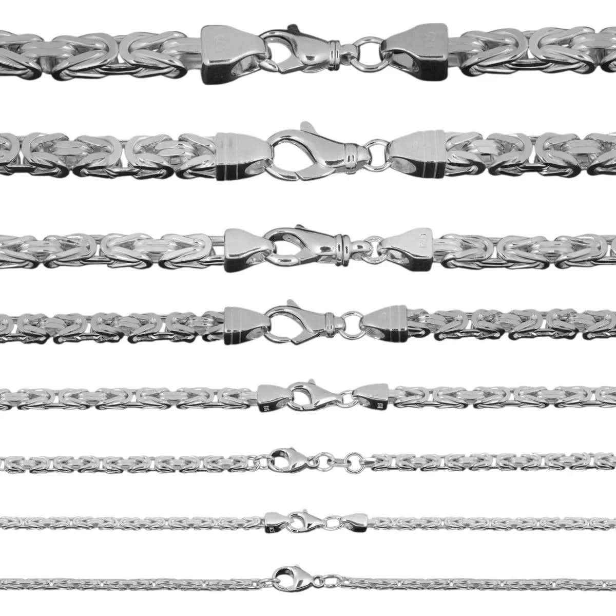 Königskette Halskette Armkette 925 Sterlingsilber Auswahl 925 Silber - Firma Holzenplotz - Silberketten-Goldketten.de 