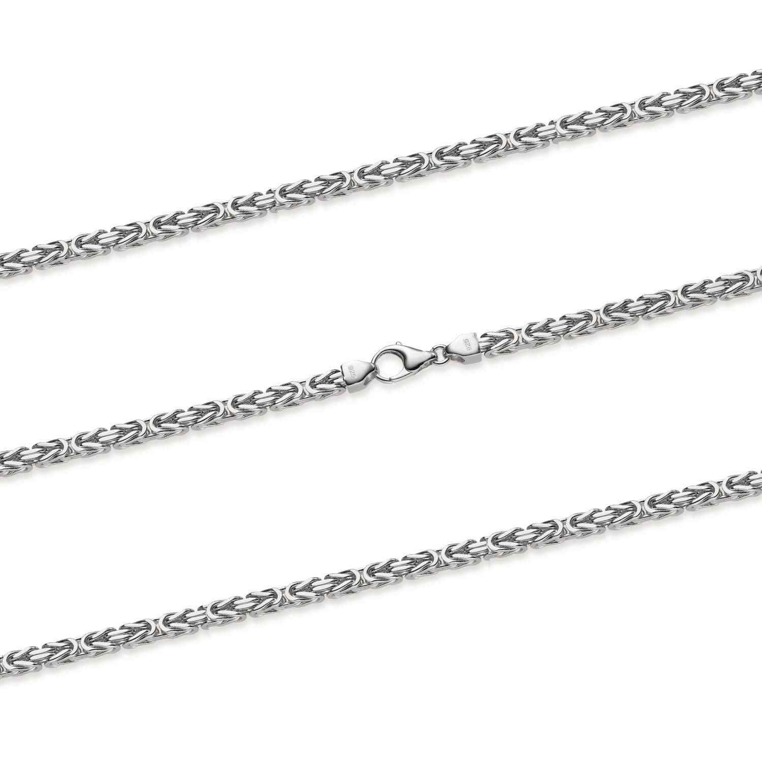 Königskette Halskette oder Armband Breite 2,5 mm - massiv 925 Sterlingsilber Auswahl - Firma Holzenplotz - Silberketten-Goldketten.de 