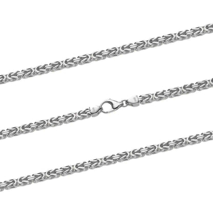 Königskette Halskette oder Armband Breite 3,0 mm - massiv 925 Sterlingsilber Auswahl - Firma Holzenplotz - Silberketten-Goldketten.de 