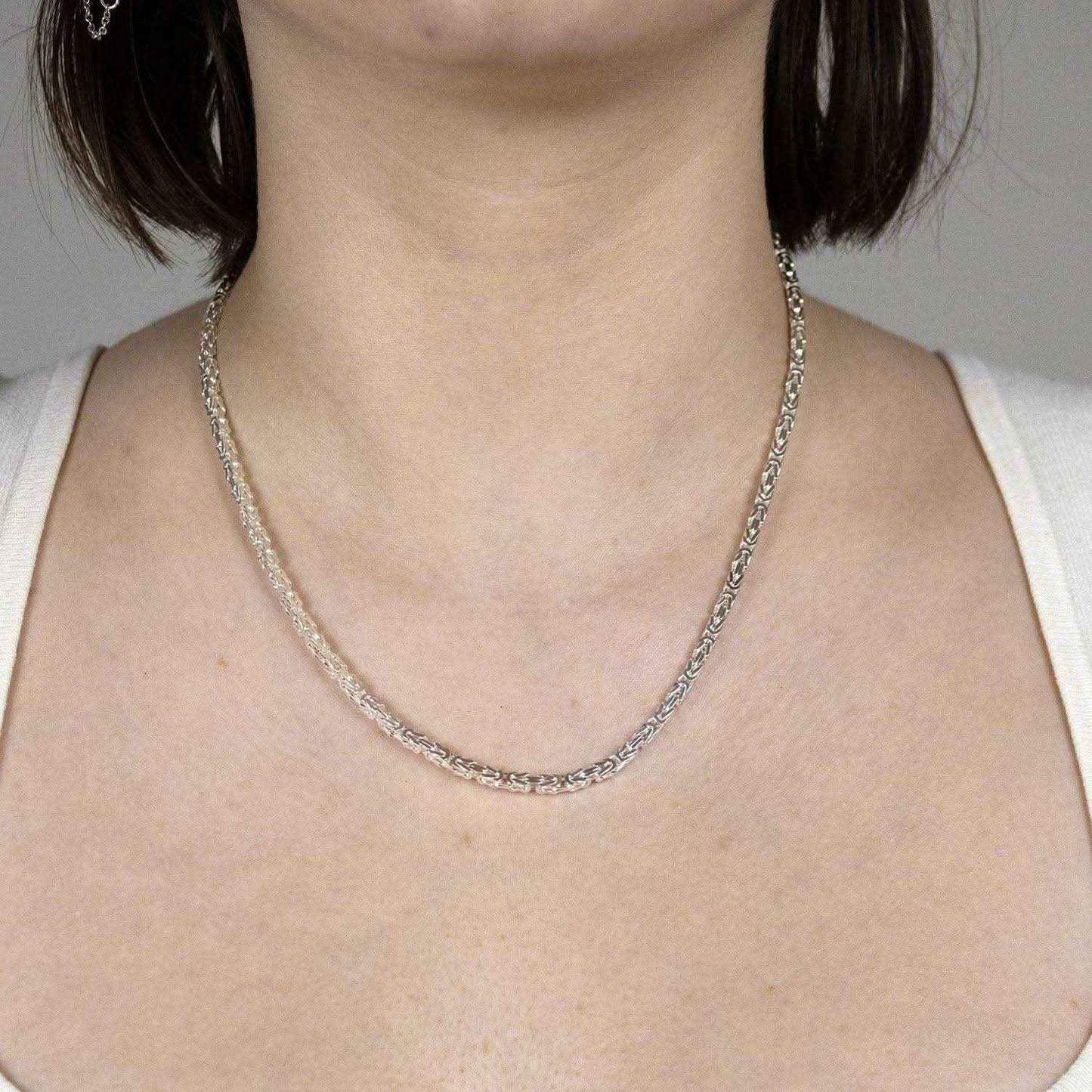 Königskette Halskette oder Armband Breite 3,0 mm - massiv 925 Sterlingsilber Auswahl - Firma Holzenplotz - Silberketten-Goldketten.de 