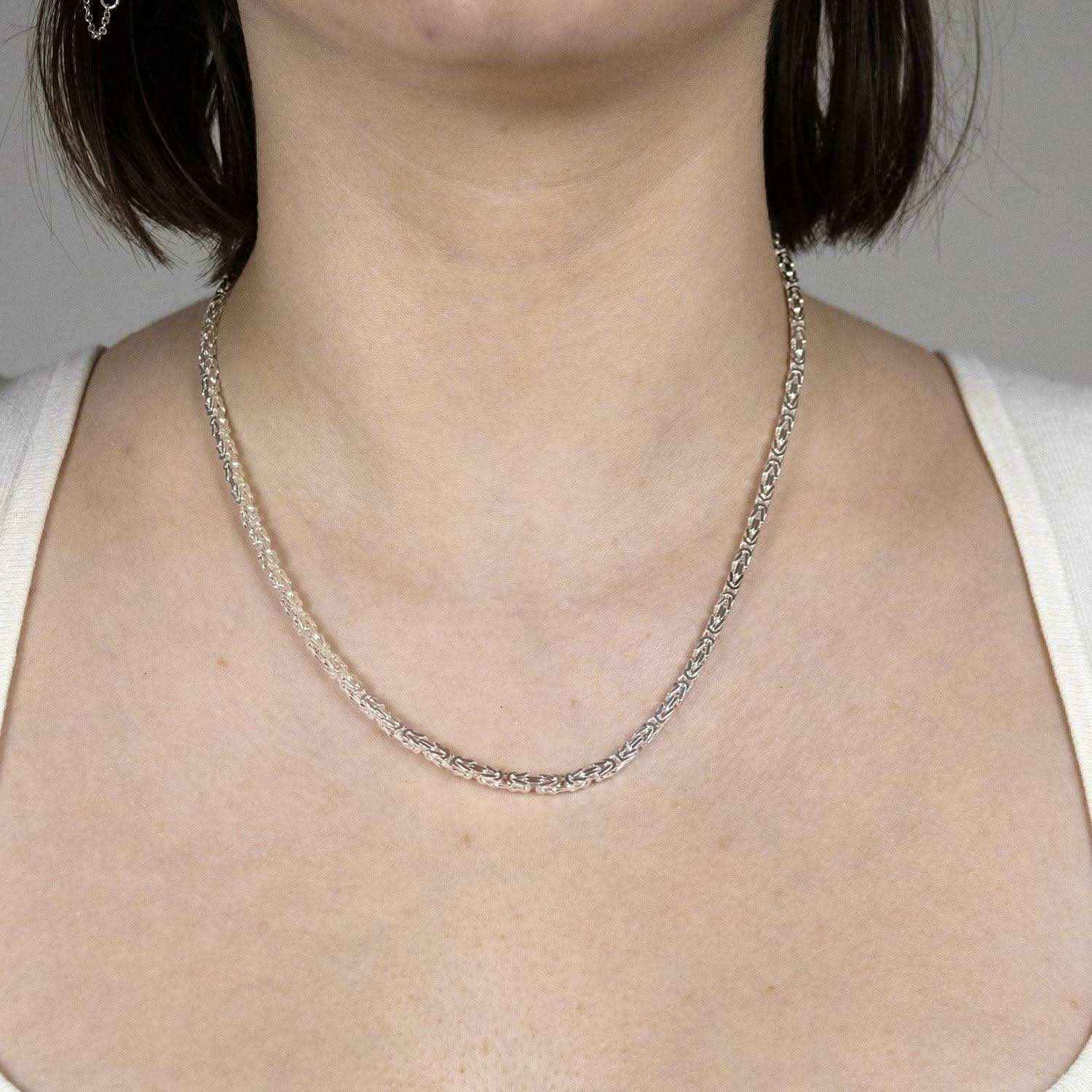 Königskette Halskette oder Armband Breite 3,0 mm - massiv 925 Sterlingsilber Auswahl - Firma Holzenplotz - Silberketten-Goldketten.de 