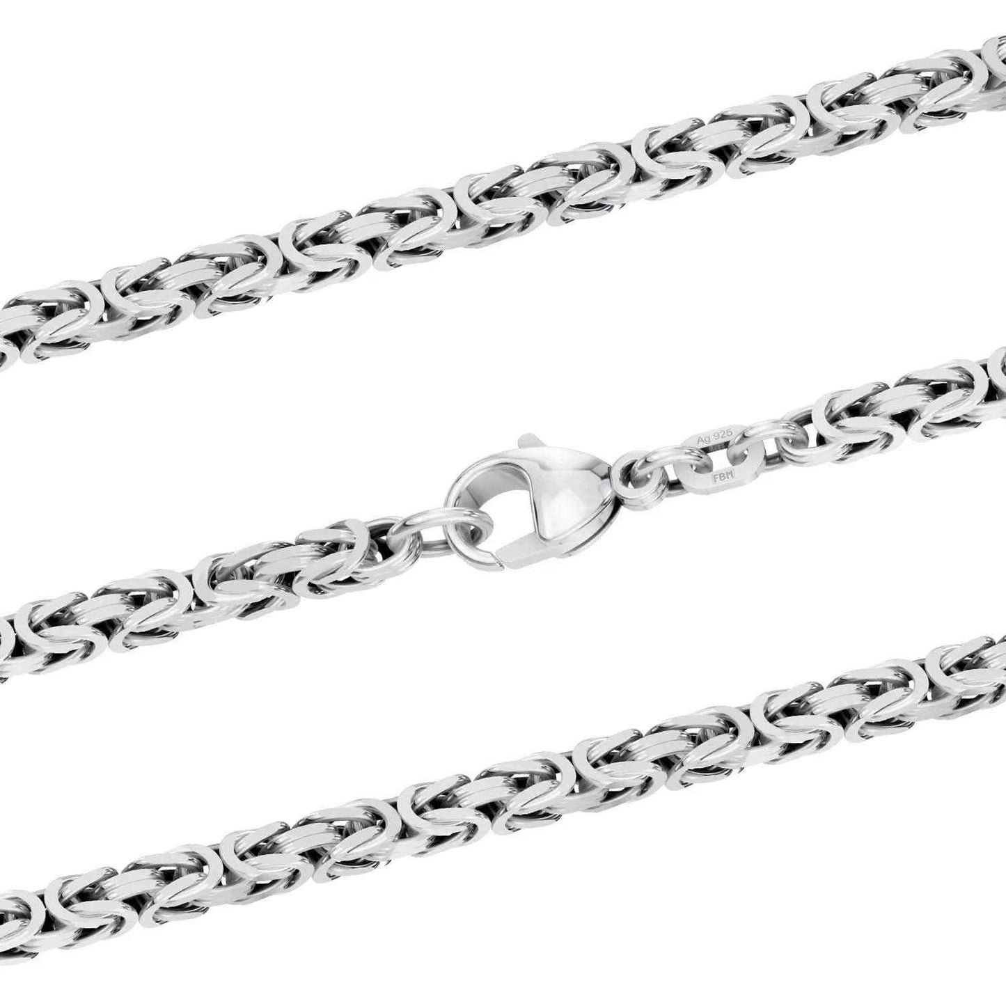 Königskette Halskette oder Armband Breite 3,5 mm - massiv 925 Sterlingsilber Auswahl - Firma Holzenplotz - Silberketten-Goldketten.de 