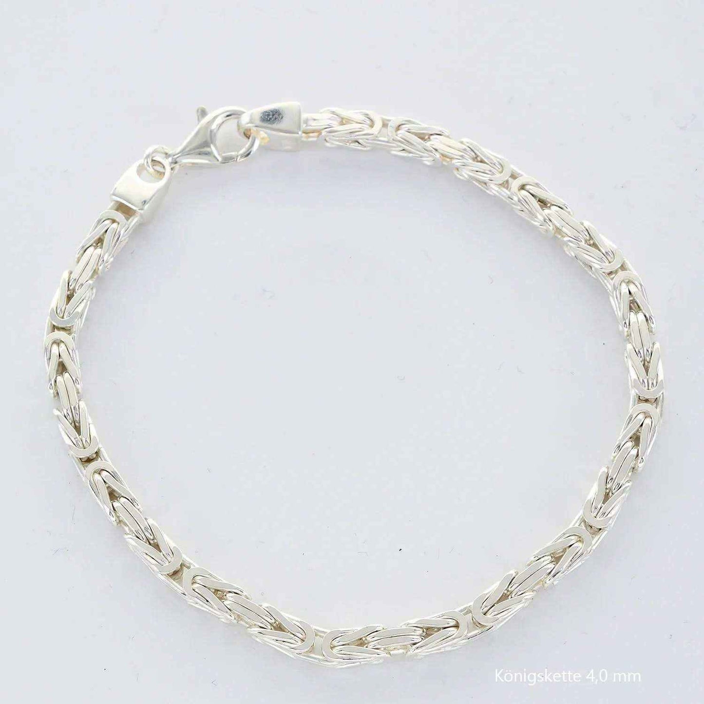 Königskette Halskette oder Armband Breite 4,0 mm - massiv 925 Sterlingsilber Auswahl - Firma Holzenplotz - Silberketten-Goldketten.de 