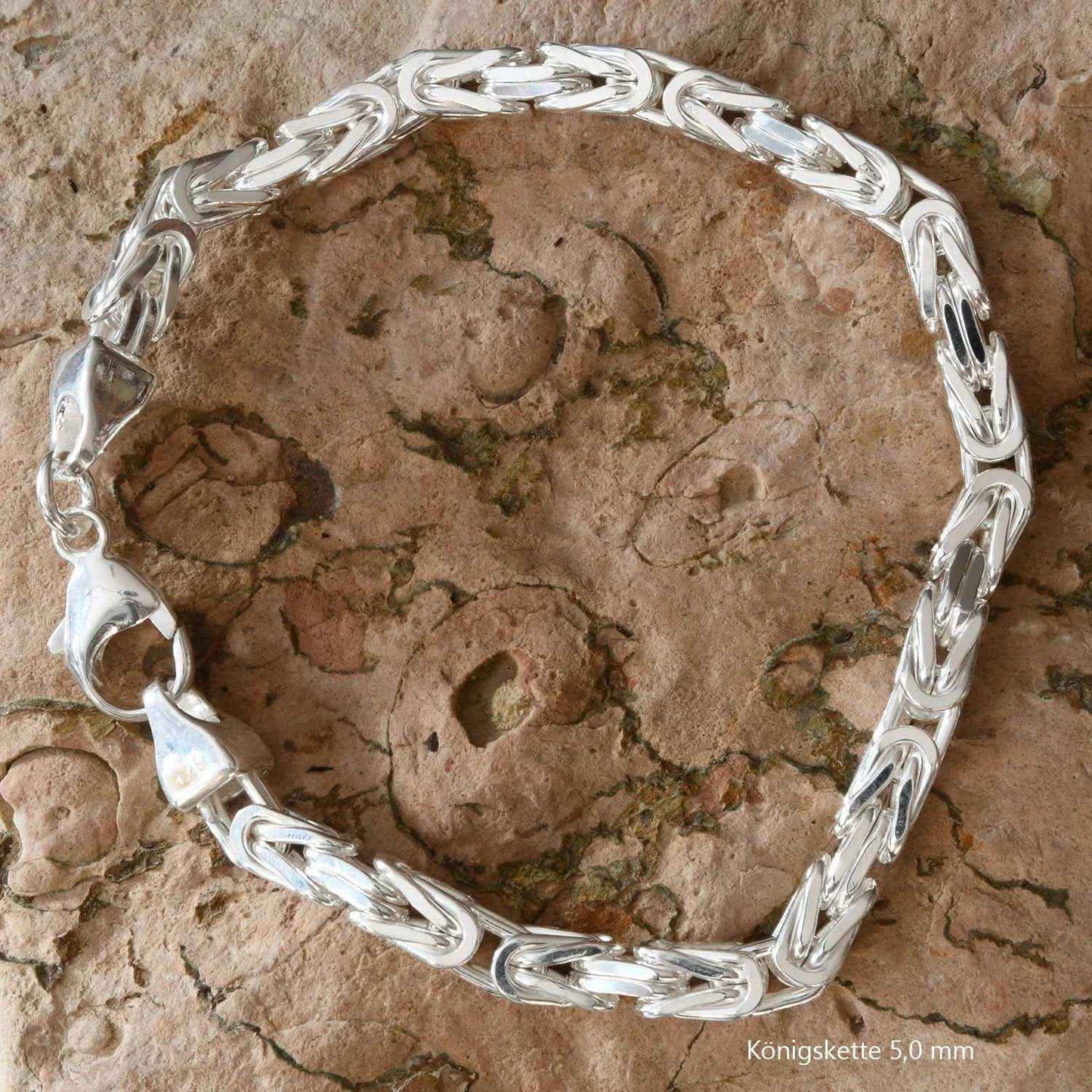 Königskette Halskette oder Armband Breite 5,0 mm - massiv 925 Sterlingsilber Auswahl - Firma Holzenplotz - Silberketten-Goldketten.de 