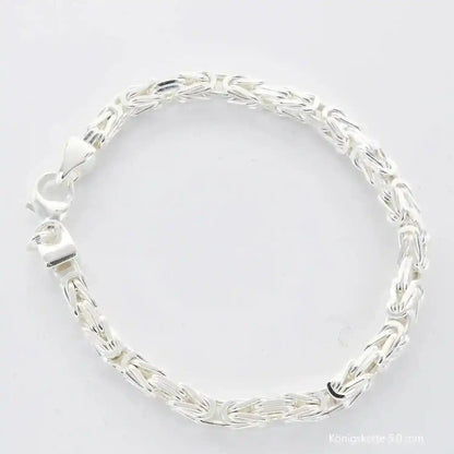 Königskette Halskette oder Armband Breite 5,0 mm - massiv 925 Sterlingsilber Auswahl - Firma Holzenplotz - Silberketten-Goldketten.de 