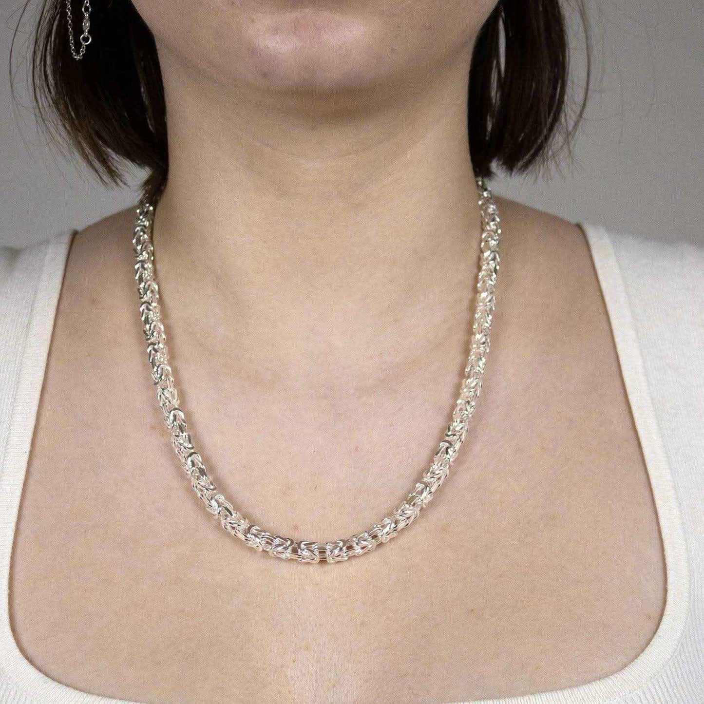 Königskette Halskette oder Armband Breite 5,1 mm - massiv 925 Sterlingsilber Auswahl - Firma Holzenplotz - Silberketten-Goldketten.de 
