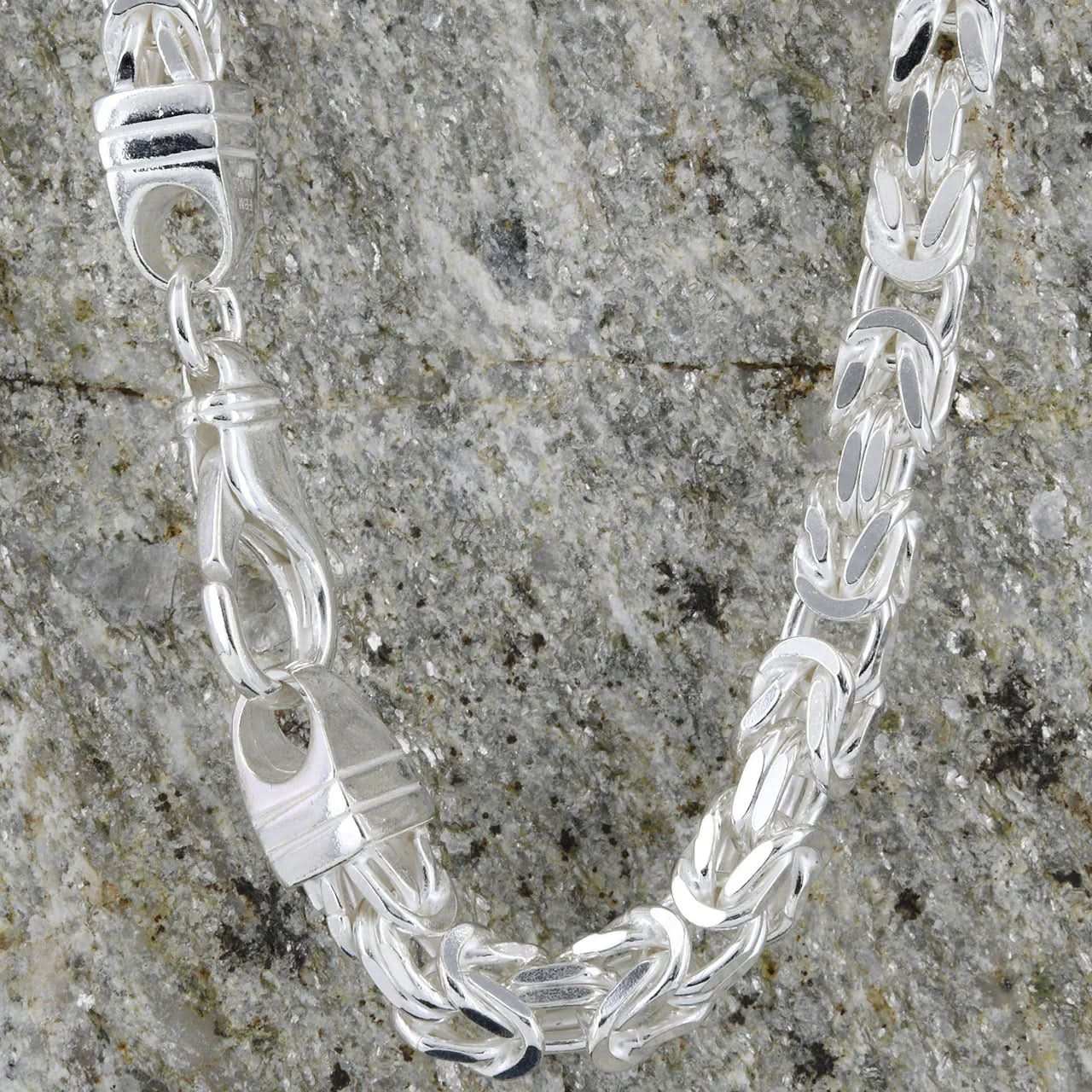 Königskette Halskette oder Armband Breite 5,1 mm - massiv 925 Sterlingsilber Auswahl
