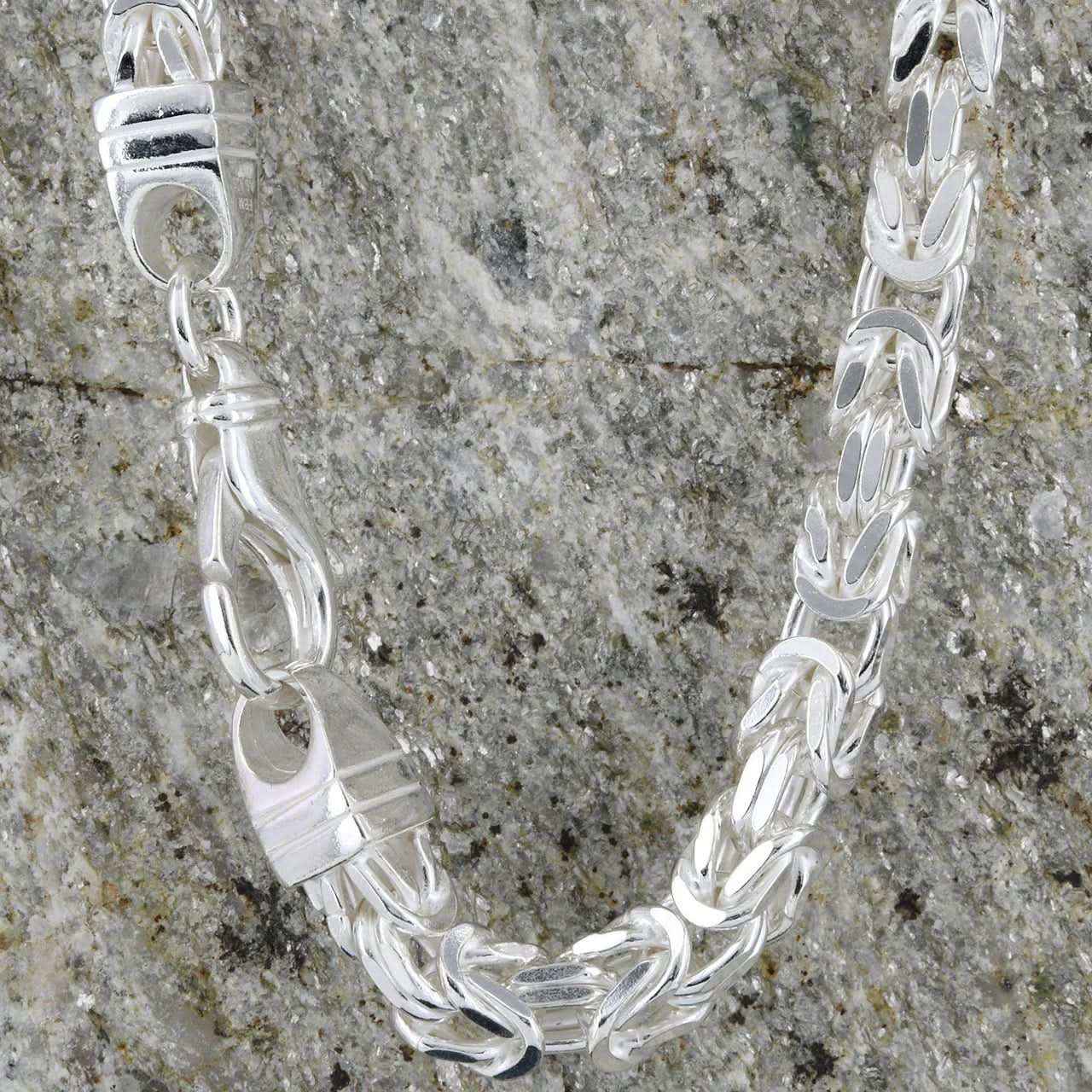 Königskette Halskette oder Armband Breite 5,1 mm - massiv 925 Sterlingsilber Auswahl - Firma Holzenplotz - Silberketten-Goldketten.de 