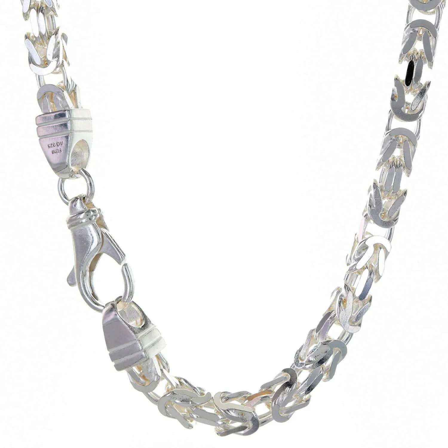 Königskette Halskette oder Armband Breite 5,1 mm - massiv 925 Sterlingsilber Auswahl