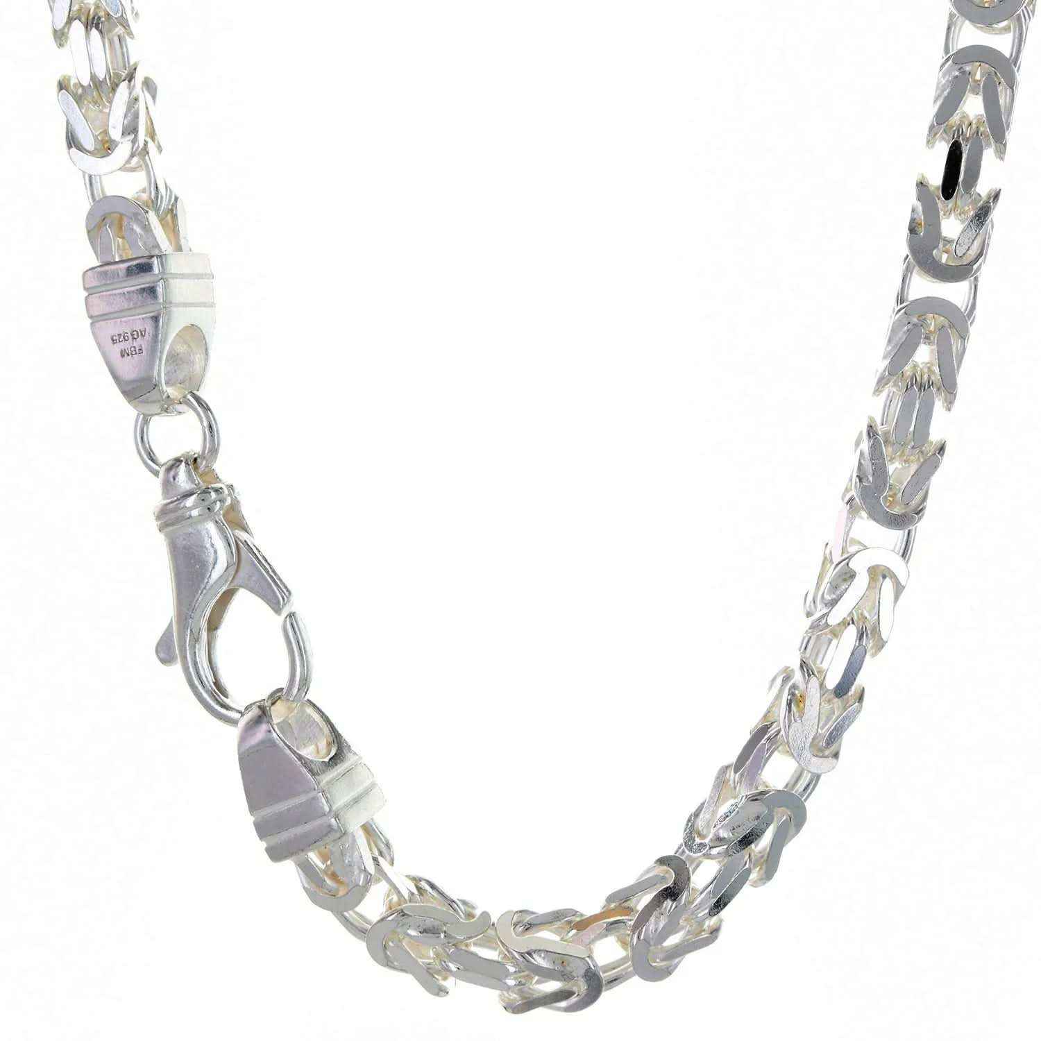 Königskette Halskette oder Armband Breite 5,1 mm - massiv 925 Sterlingsilber Auswahl - Firma Holzenplotz - Silberketten-Goldketten.de 