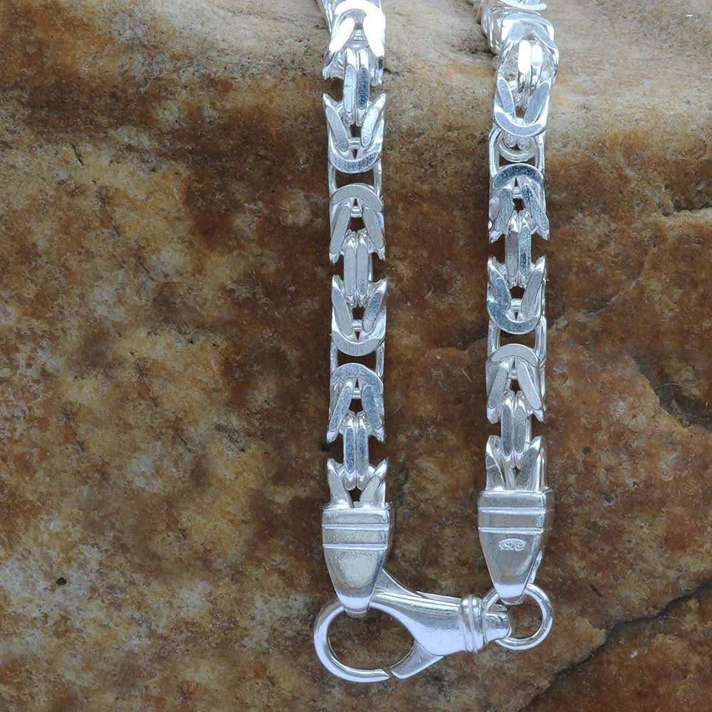 Königskette Halskette oder Armband Breite 5,1 mm - massiv 925 Sterlingsilber Auswahl