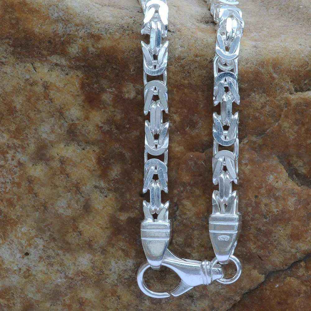 Königskette Halskette oder Armband Breite 5,1 mm - massiv 925 Sterlingsilber Auswahl - Firma Holzenplotz - Silberketten-Goldketten.de 