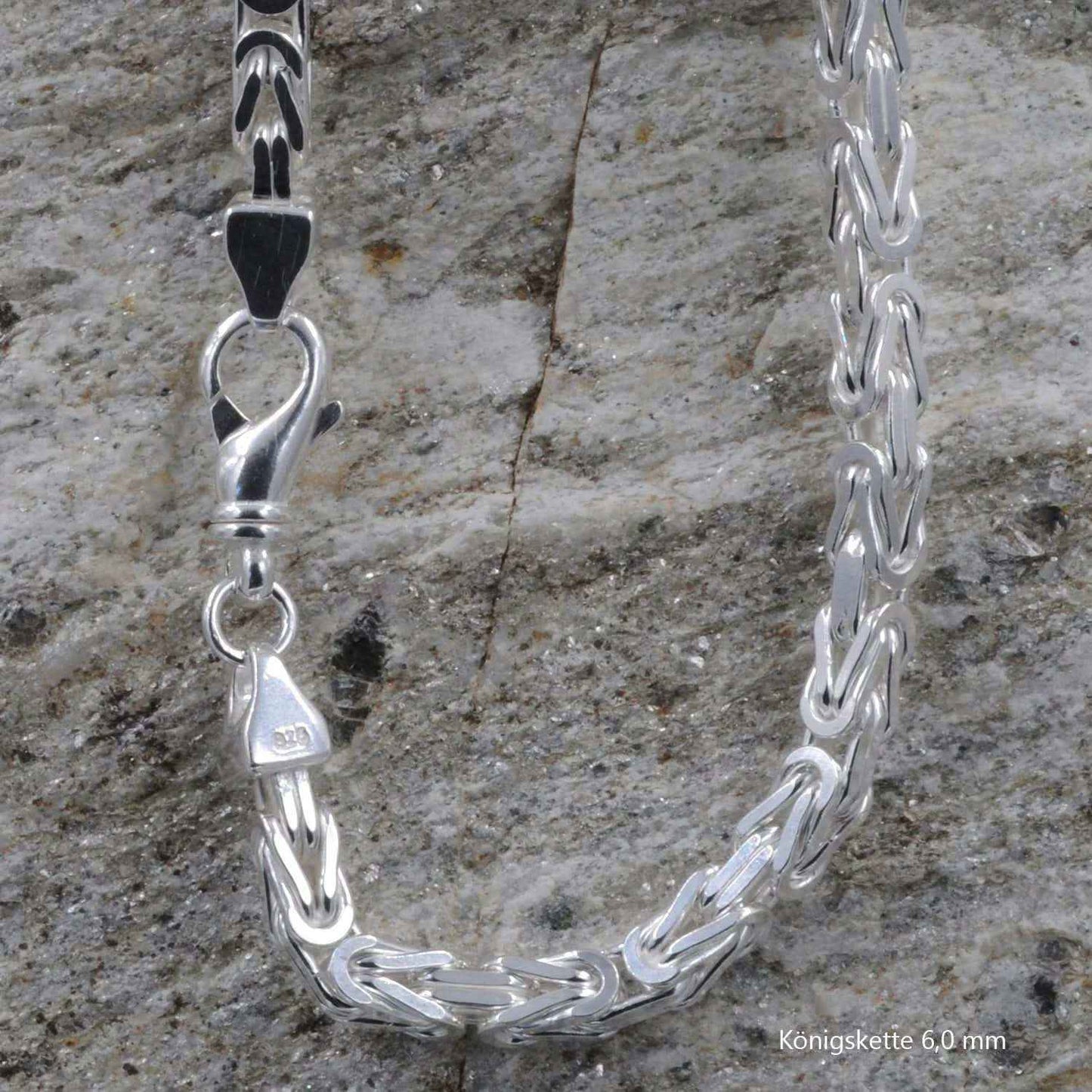 Königskette Halskette oder Armband Breite 6,0 mm - massiv 925 Sterlingsilber Auswahl - Firma Holzenplotz - Silberketten-Goldketten.de 