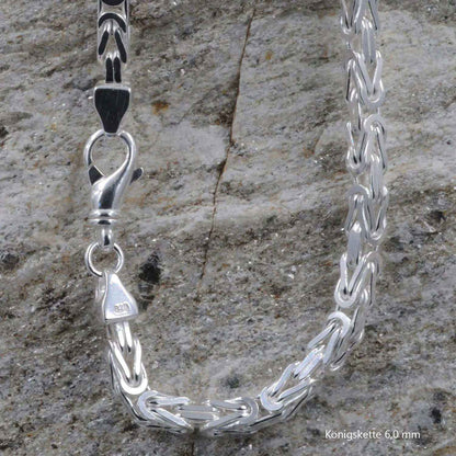 Königskette Halskette oder Armband Breite 6,0 mm - massiv 925 Sterlingsilber Auswahl - Firma Holzenplotz - Silberketten-Goldketten.de 