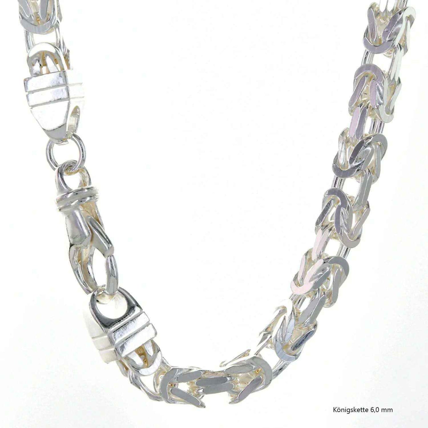 Königskette Halskette oder Armband Breite 6,0 mm - massiv 925 Sterlingsilber Auswahl - Firma Holzenplotz - Silberketten-Goldketten.de 