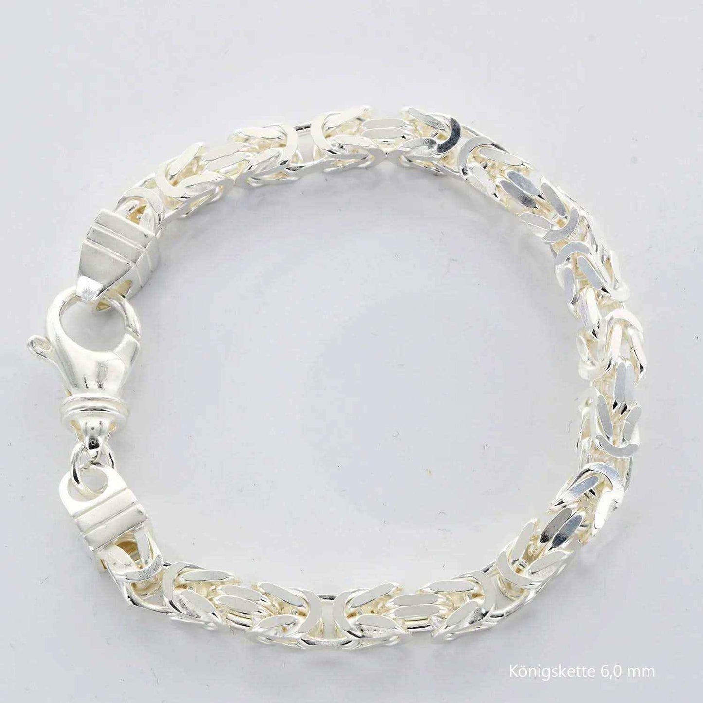 Königskette Halskette oder Armband Breite 6,0 mm - massiv 925 Sterlingsilber Auswahl - Firma Holzenplotz - Silberketten-Goldketten.de 