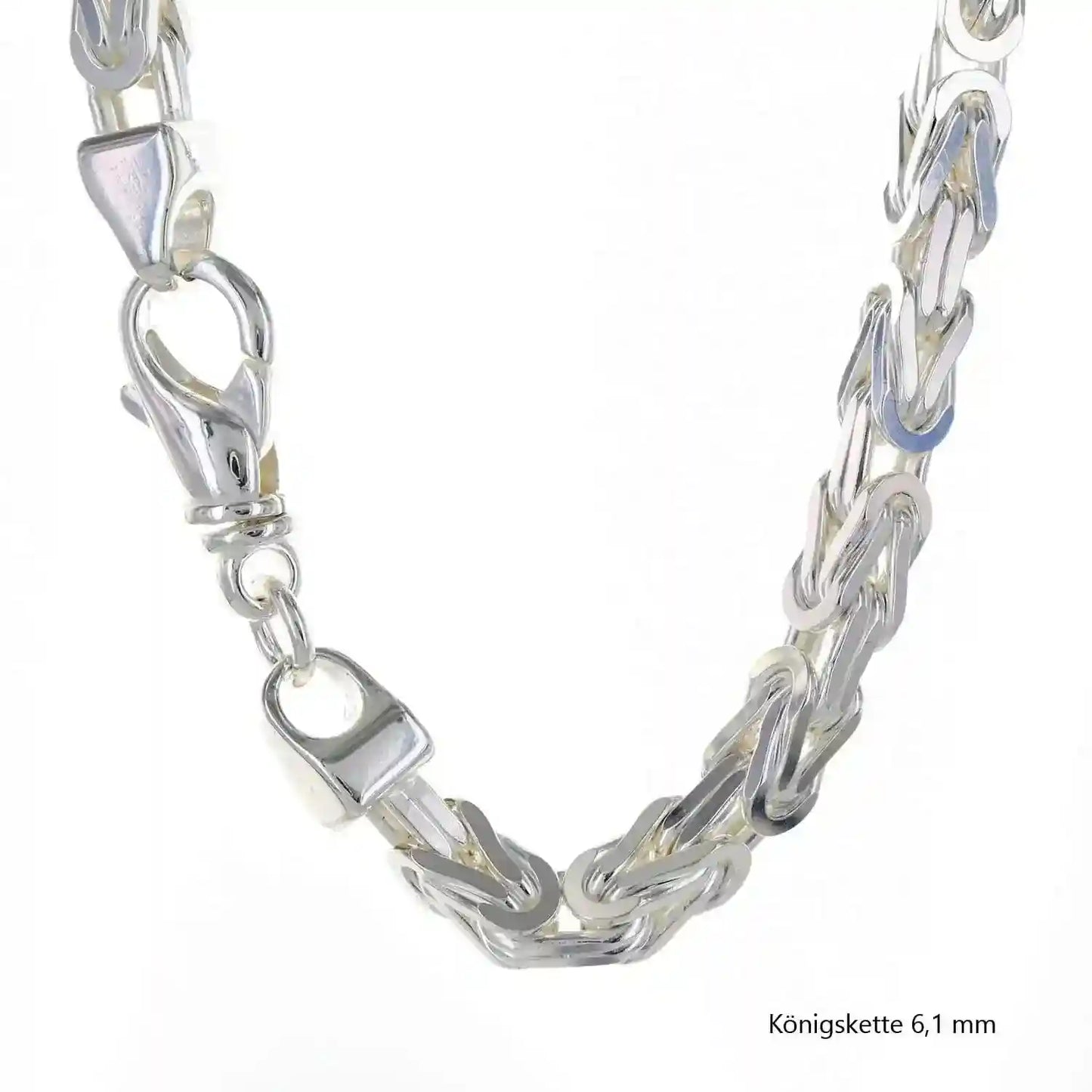 Königskette Halskette oder Armband Breite 6,1 mm - massiv 925 Sterlingsilber Auswahl - Firma Holzenplotz - Silberketten-Goldketten.de 