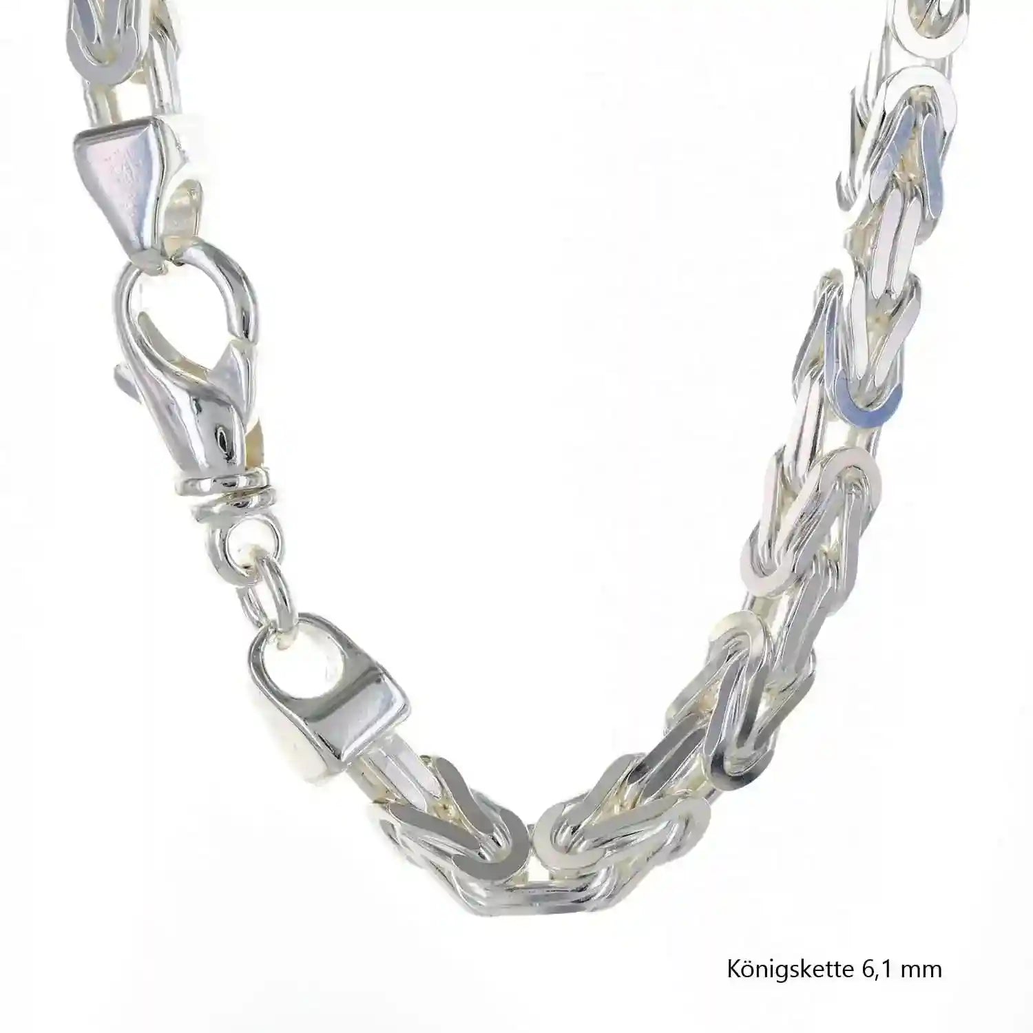 Königskette Halskette oder Armband Breite 6,1 mm - massiv 925 Sterlingsilber Auswahl - Firma Holzenplotz - Silberketten-Goldketten.de 