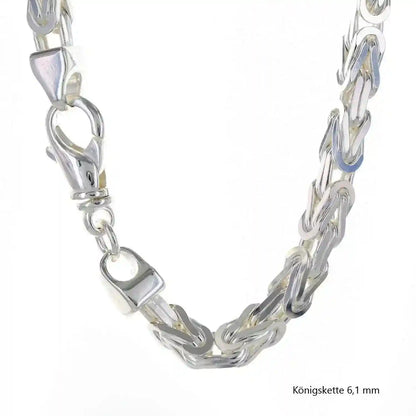 Königskette Halskette oder Armband Breite 6,1 mm - massiv 925 Sterlingsilber Auswahl - Firma Holzenplotz - Silberketten-Goldketten.de 