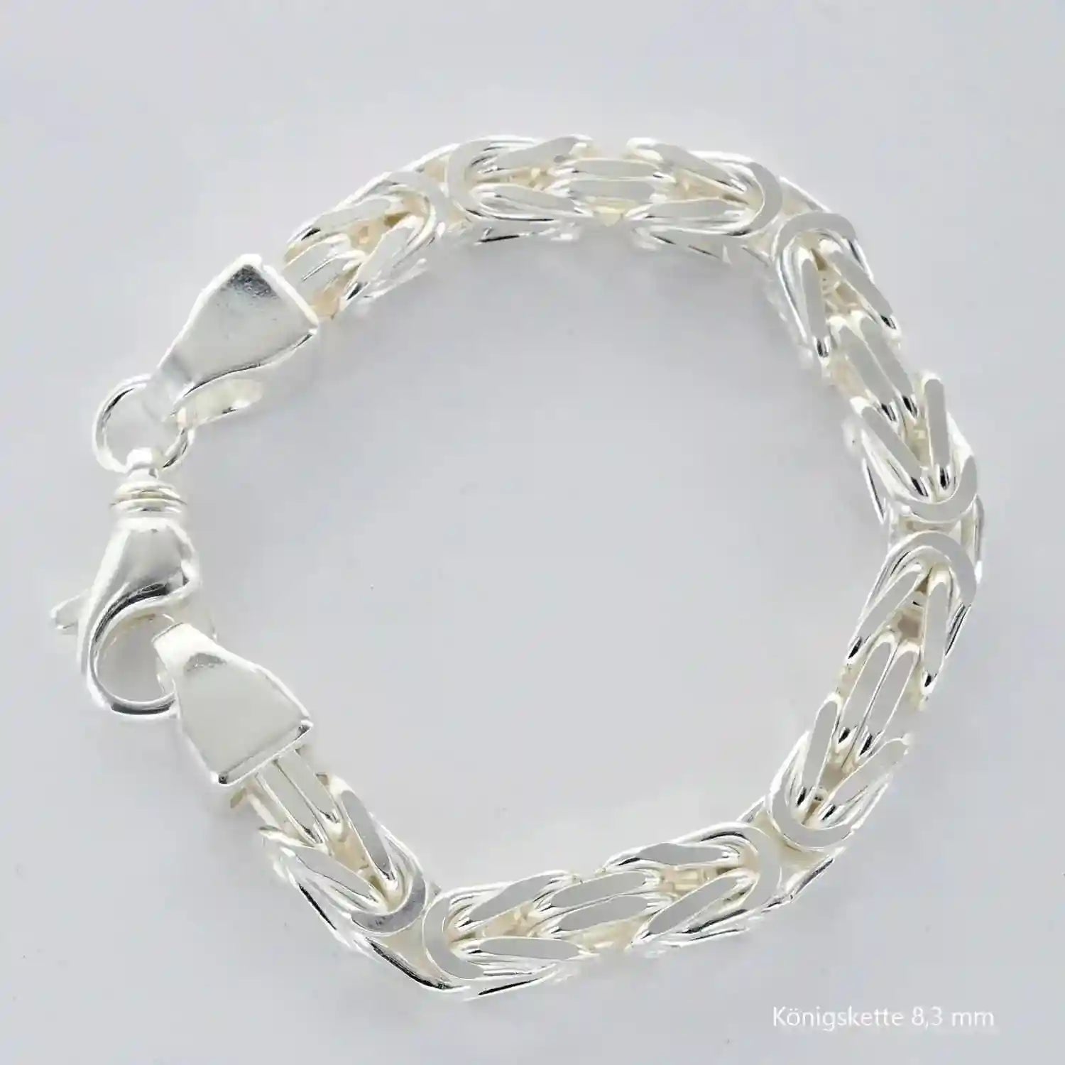 Königskette Halskette oder Armband Breite 8,3 mm - massiv 925 Sterlingsilber Auswahl - Firma Holzenplotz - Silberketten-Goldketten.de 