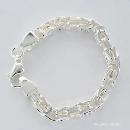 Königskette Halskette oder Armband Breite 8,3 mm - massiv 925 Sterlingsilber Auswahl - Firma Holzenplotz - Silberketten-Goldketten.de 