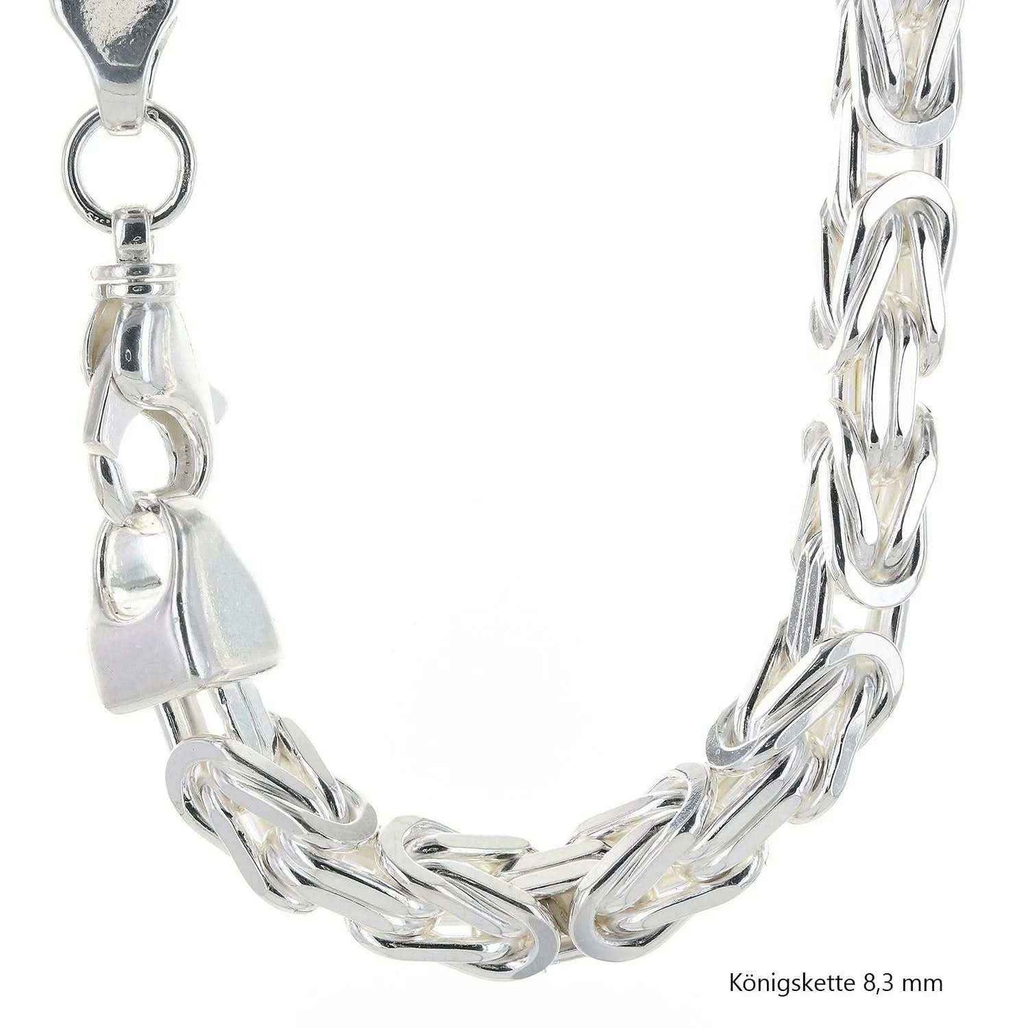 Königskette Halskette oder Armband Breite 8,3 mm - massiv 925 Sterlingsilber Auswahl - Firma Holzenplotz - Silberketten-Goldketten.de 