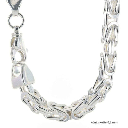 Königskette Halskette oder Armband Breite 8,3 mm - massiv 925 Sterlingsilber Auswahl - Firma Holzenplotz - Silberketten-Goldketten.de 