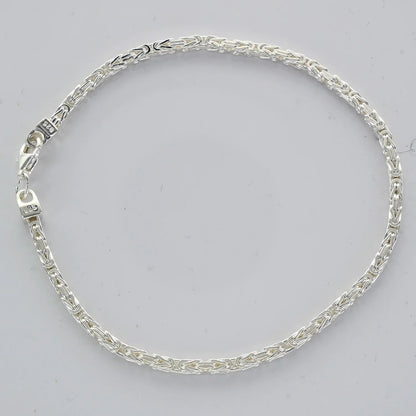 2,4 mm 21 cm 925 Sterlingsilber Königskette massiv Silber hochwertige Armkette 7,5 g
