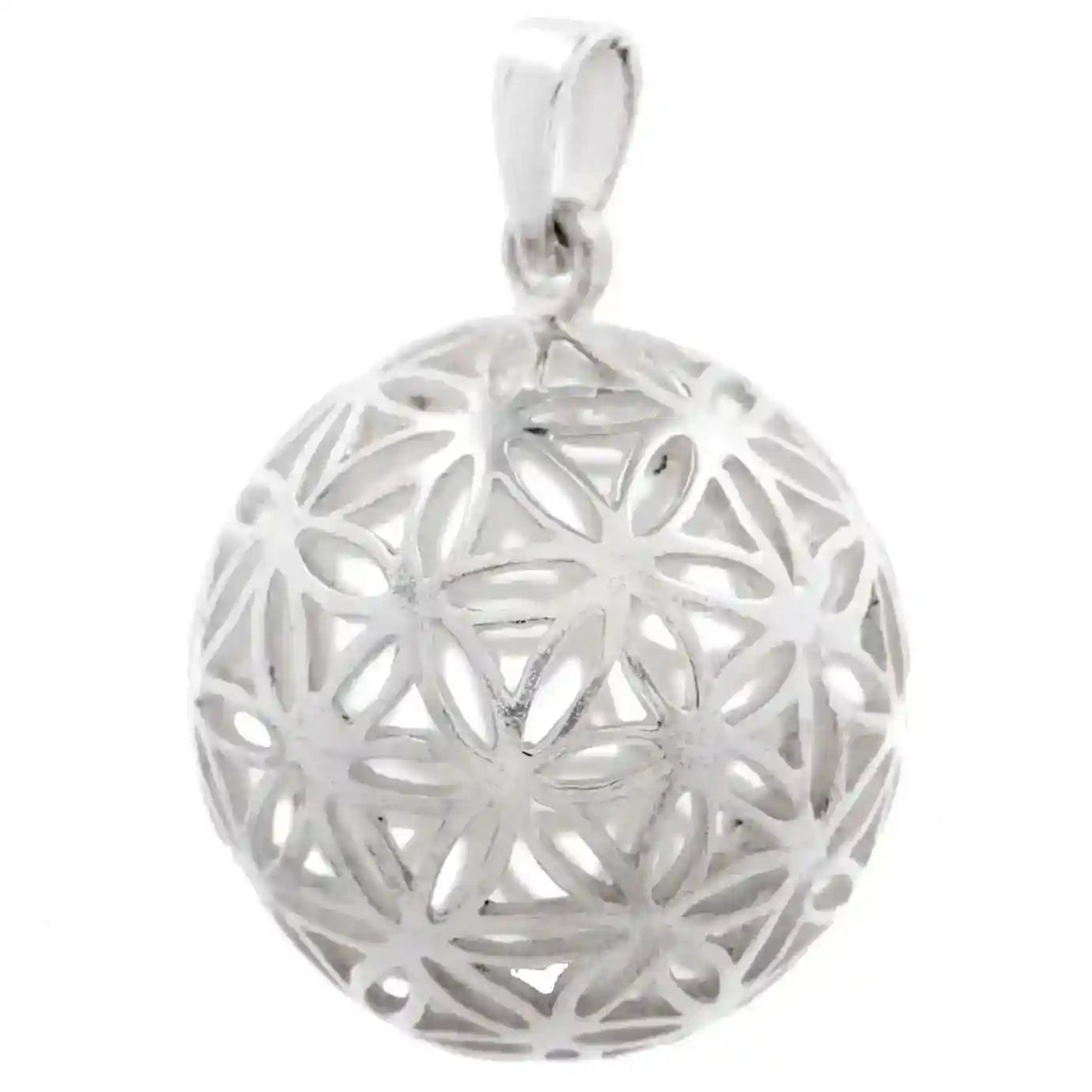 Kugel-Anhänger Die Blume des Lebens 925 Silber Flower of Life - Blume des Lebens - Durchmesser 23mm
