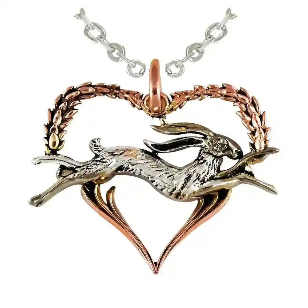 Lammastide Anhänger Magische Tiere Hexen Magier Hase 3,4 x 4,2 cm + Kette