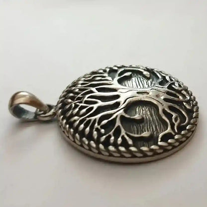 Lebensbaum Anhänger Schmuck - Baum Eiche 925er Silber 26 mm