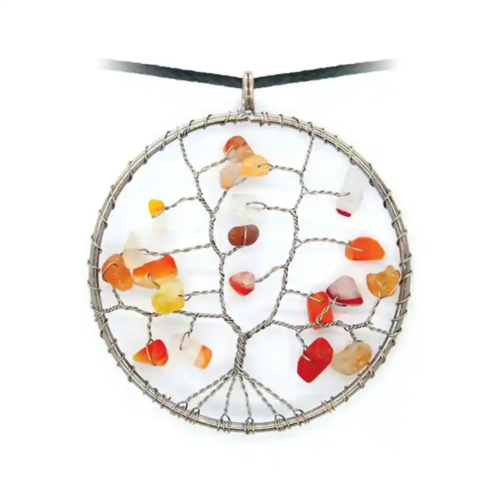 Lebensbaum Karneol Schmuck Anhänger Baum des Lebens