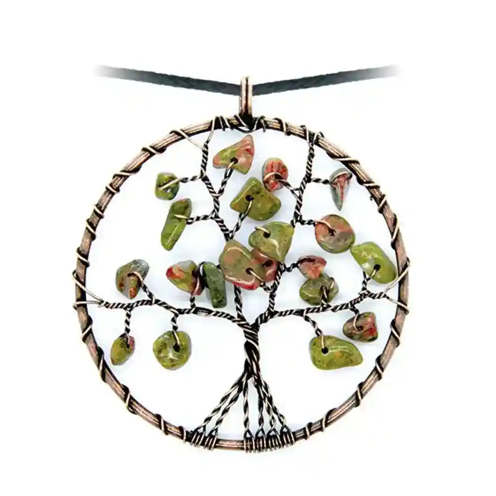 Lebensbaum Unakit Schmuck Anhänger Baum des Lebens